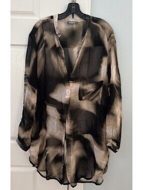 NEW Alembika Cold Shoulder Caftan, Multicolored  Size M